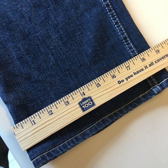 Reclaim Jeans Mens Size 36 Relaxed Fit Dark Wash Fade Whiskering - Picture 13 of 13